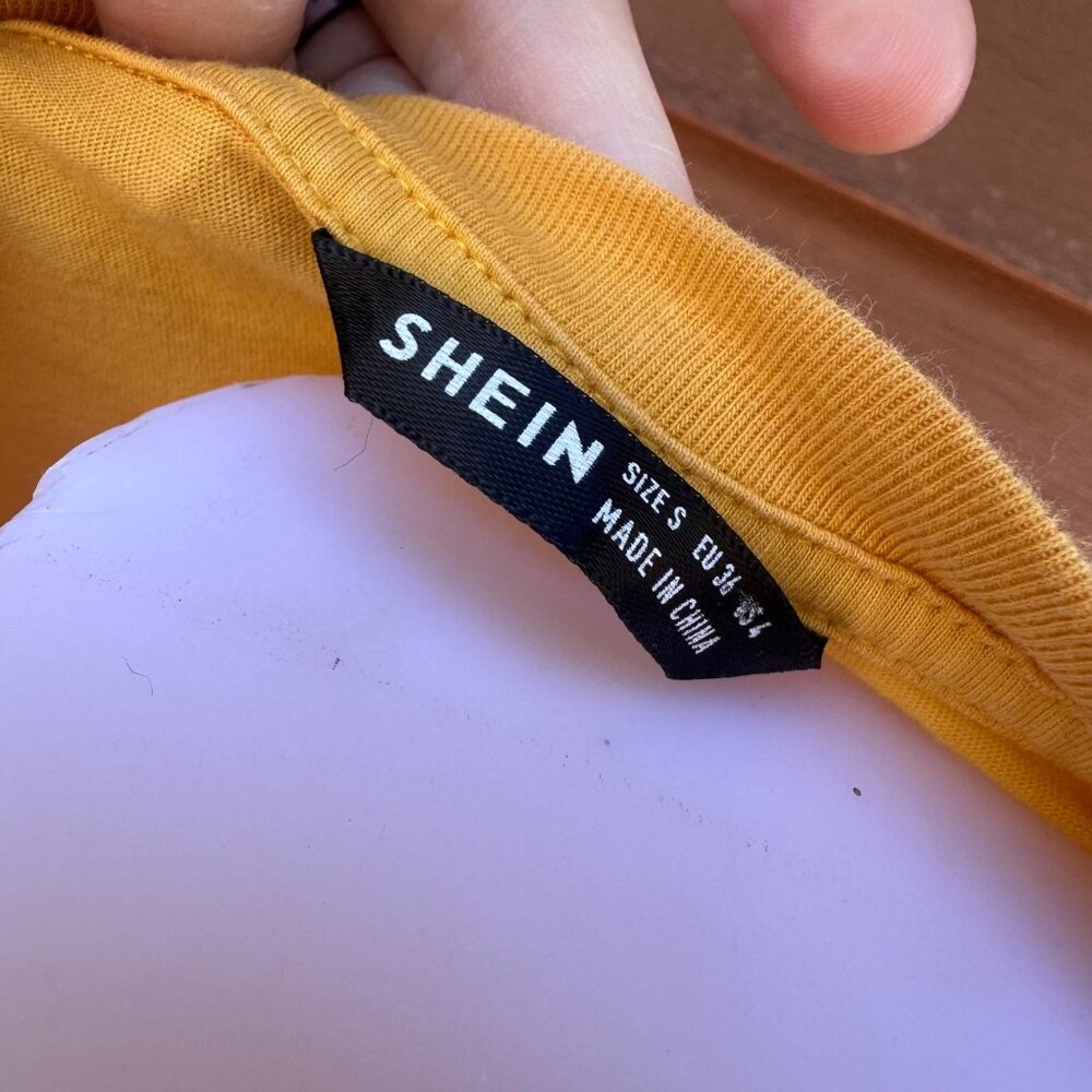 Strong And Pretty Yellow Graphic T-Shirt By Shein Size S - Picture 2 of 9
